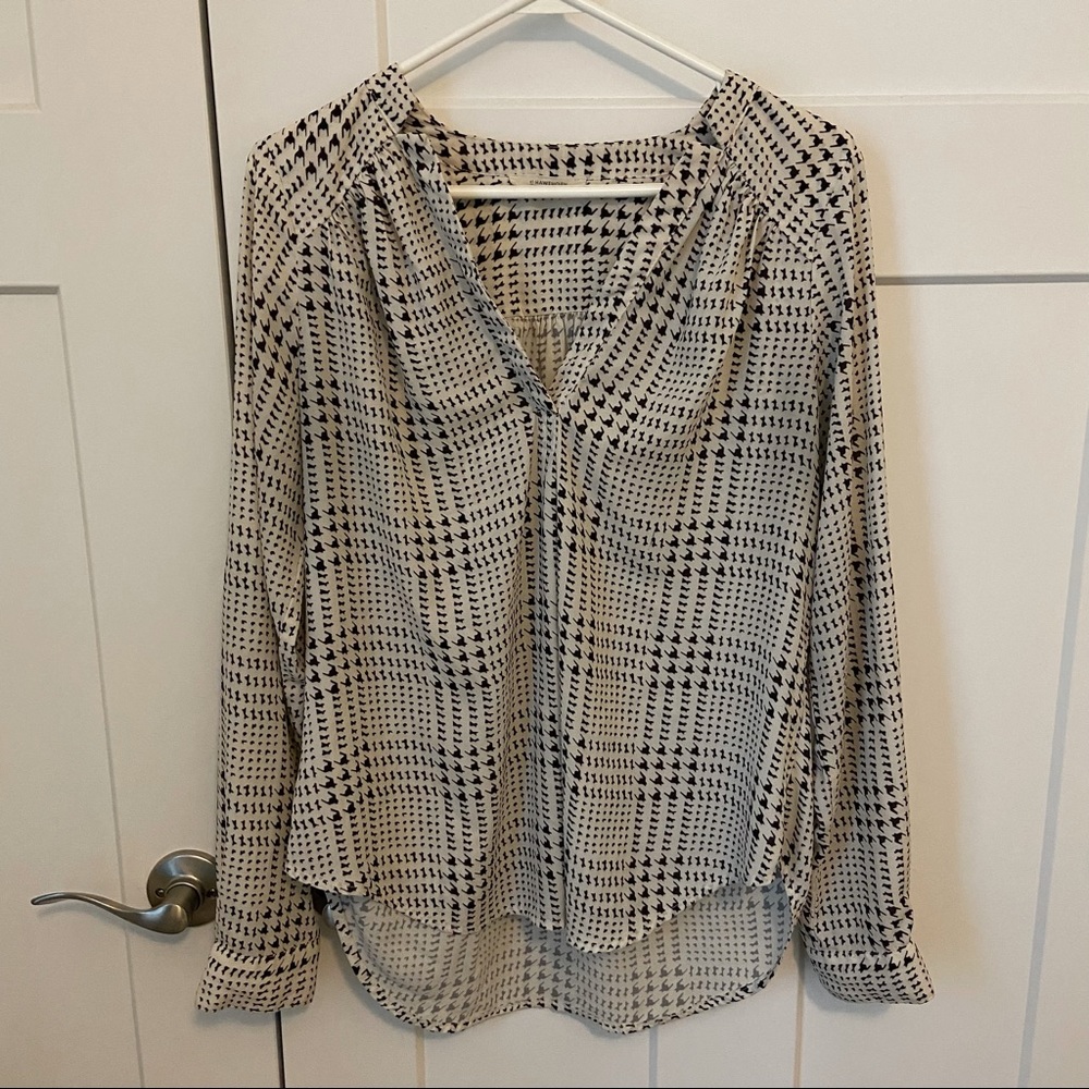 41 HAWTHORN ACKLEY HOUNDSTOOTH BLOUSE | Size Lg